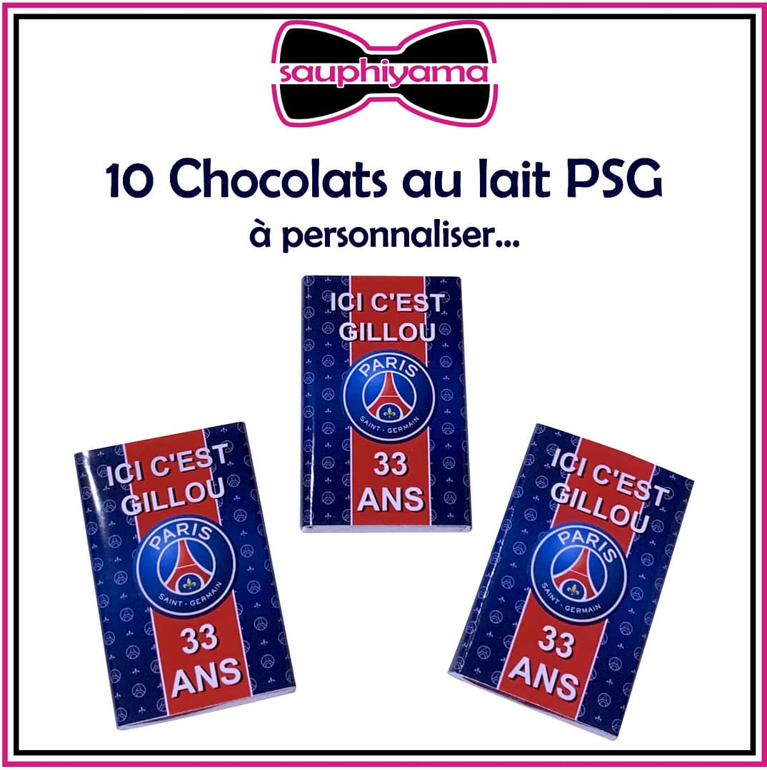 Chocolats PSG personnalisé sauphiyama