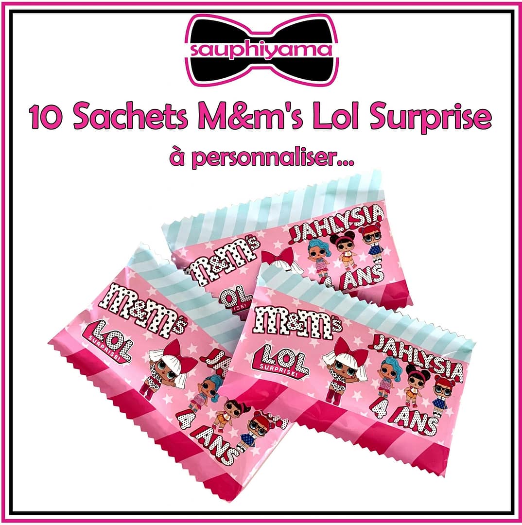 m&m's lol surprise personnalisé sauphiyama