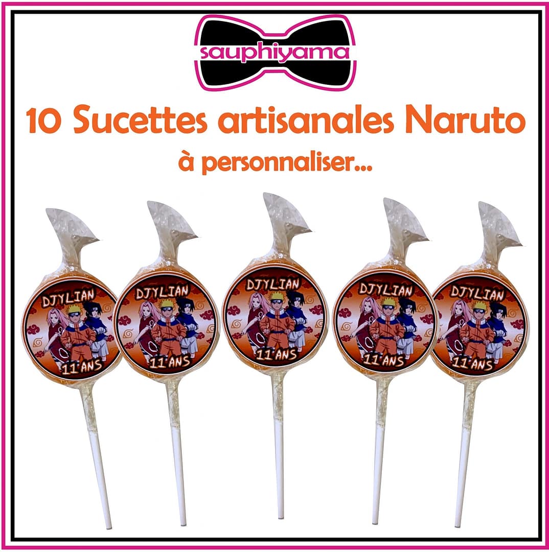Sucettes naruto personnalisé sauphiyama