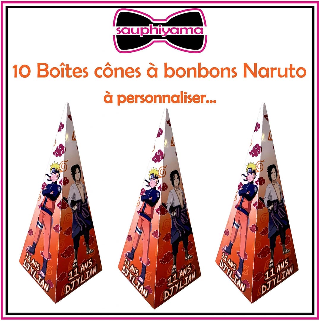 boîte bonbons naruto personnalisé sauphiyama