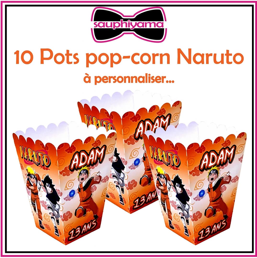 pop-corn naruto personnalisé sauphiyama