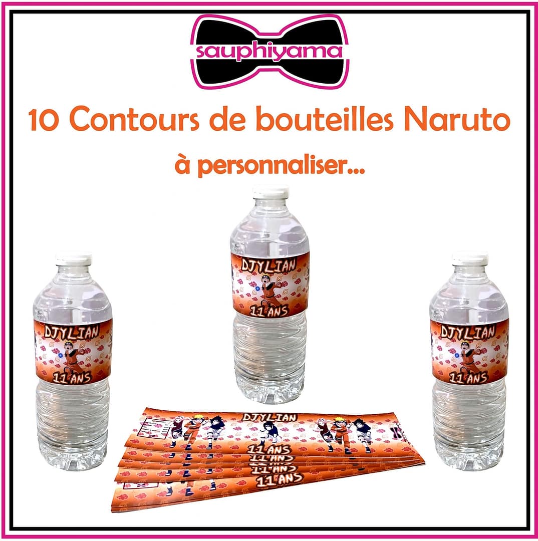 contours bouteilles naruto personnalisé sauphiyama