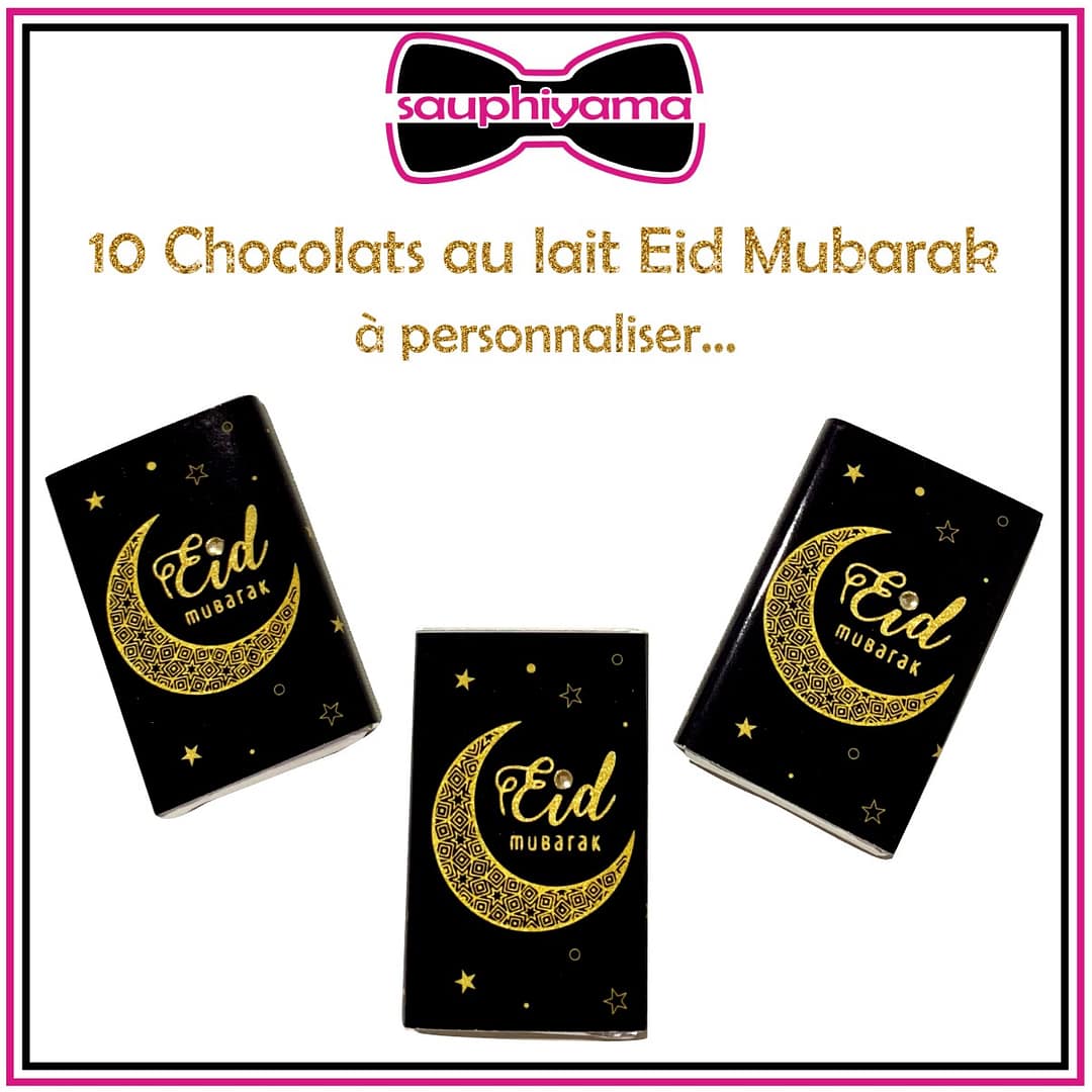 Chocolats personnalisé Eid Mubarak sauphiyama