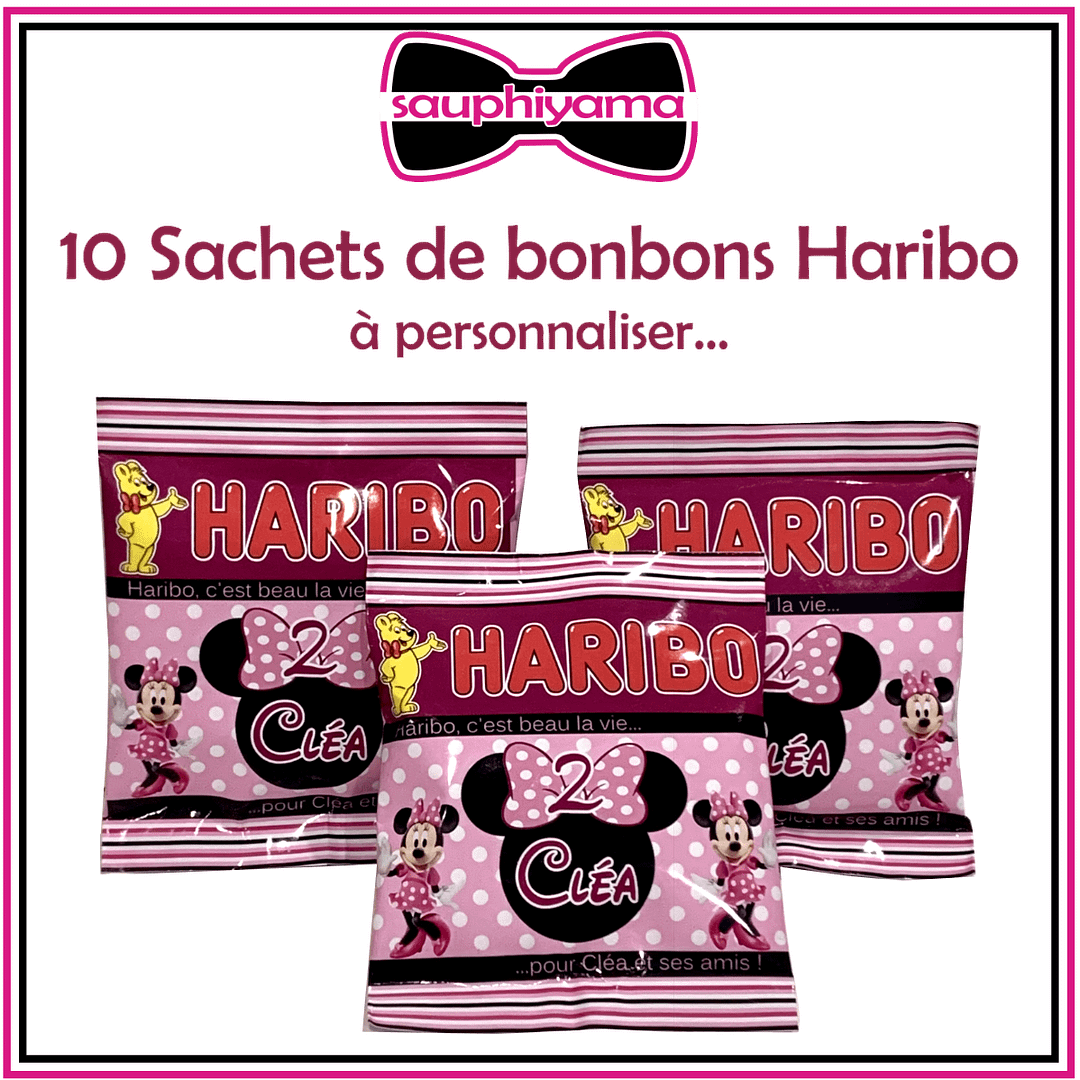 Sachets bonbons Haribo Minnie