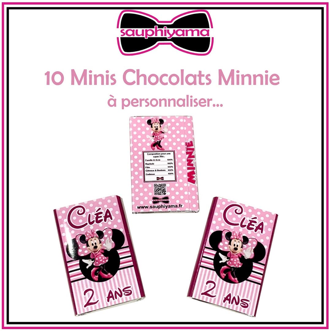 chocolats minnie personnalisé sauphiyama