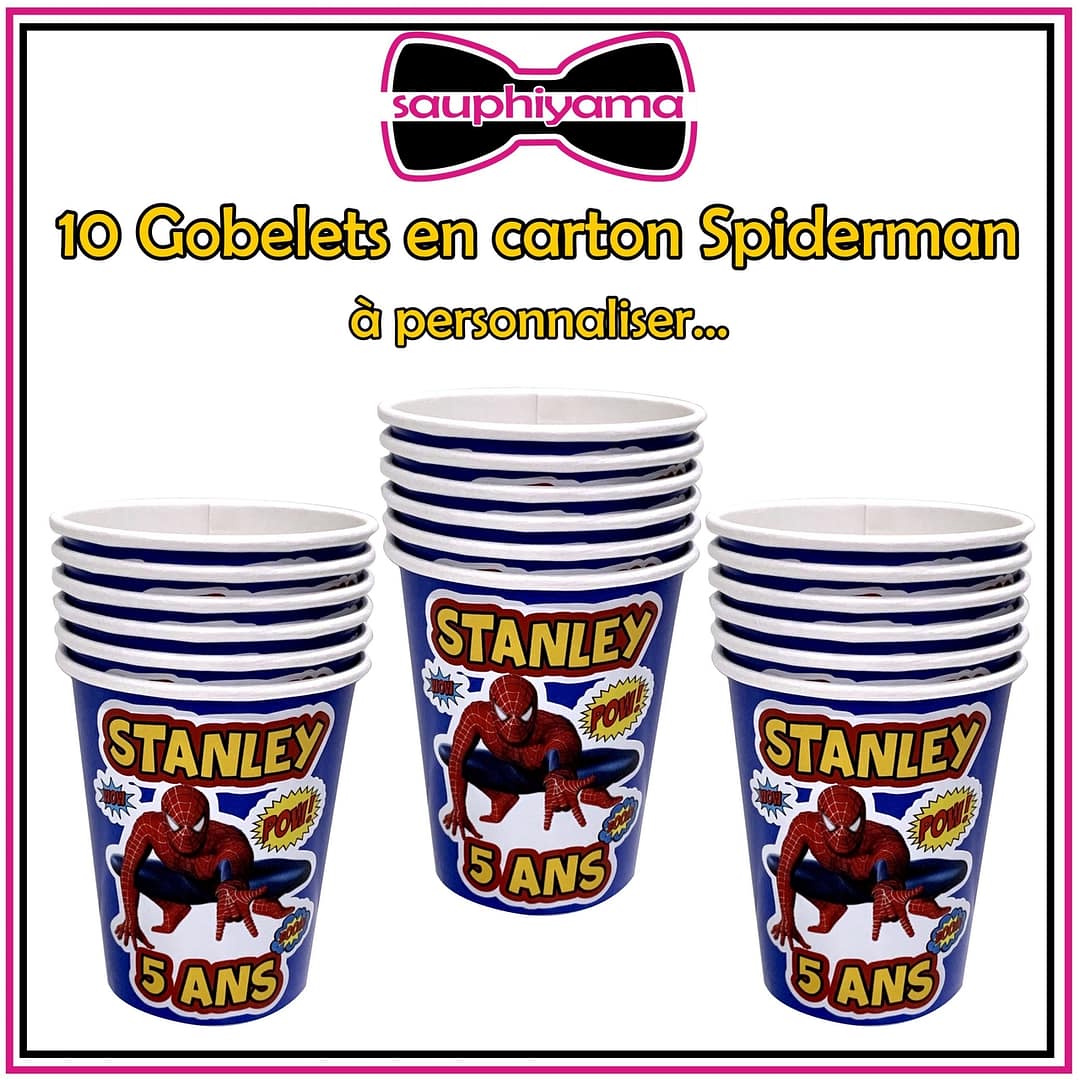 gobelet spiderman personnalisé sauphiyama
