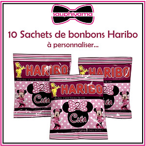 Sachets bonbons Haribo Minnie