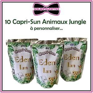 Capri-sun personnalisé animaux jungle sauphiyama