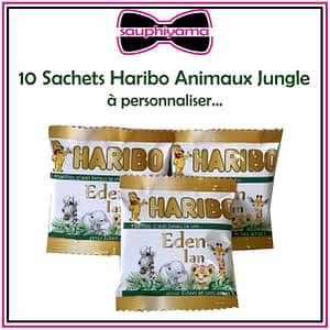 Haribo animaux jungle personnalisé sauphiyama