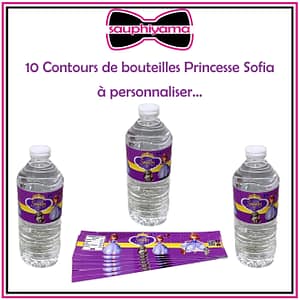 contours de bouteilles princesse sofia personnalisé sauphiyama
