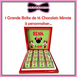grande boîte chocolas rouge vert minnie sauphiyama