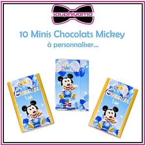 Chocolat mickey personnalisé sauphiyama