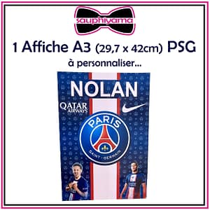 Affiche A3 PSG personnalisé sauphiyama