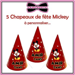 chapeau fête mickey personnalisé sauphiyama