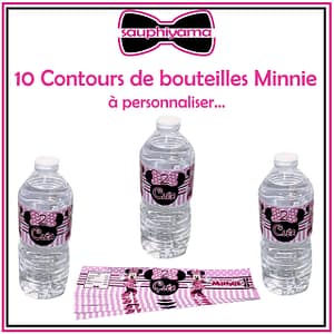 contours de bouteilles minnie personnalisé sauphiyama