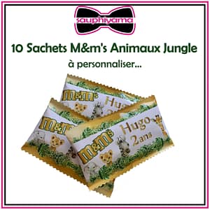 m&m's animaux personnalisé sauphiyama