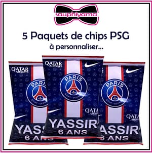 paquet de chips PSG personnalisé sauphiyama