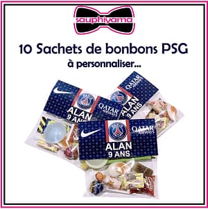 Sachets bonbons PSG personnalisé sauphiyama