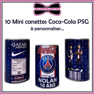 canette coca-cola personnalisé PSG sauphiyama