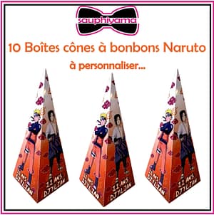 boîte bonbons naruto personnalisé sauphiyama