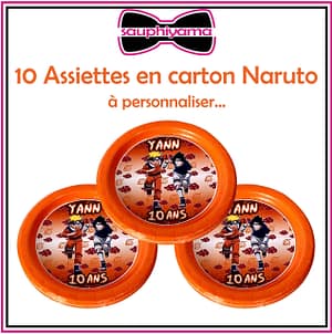 assiettes naruto personnalisé sauphiyama