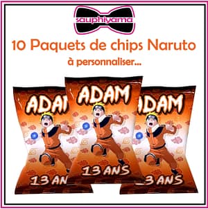 paquet de chips personnalisé naruto
