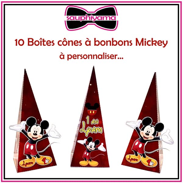 boîte bonbon mickey personnalisé sauphiyama