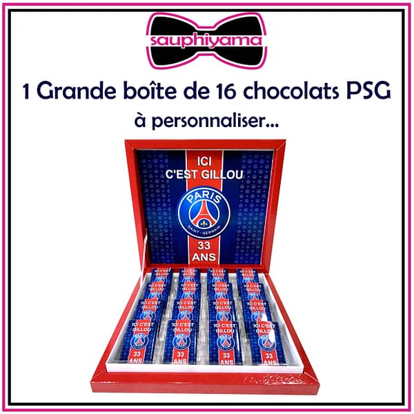 boite chocolats personnalisé PSG sauphiyama
