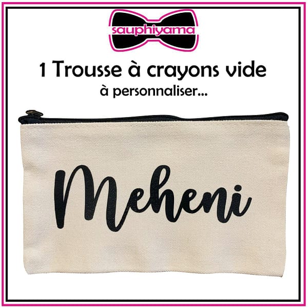 Trousse à crayons vide personnalisé