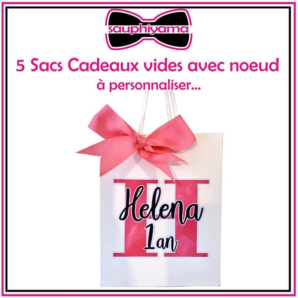 Sacs cadeaux vides personnalisé anniversaire