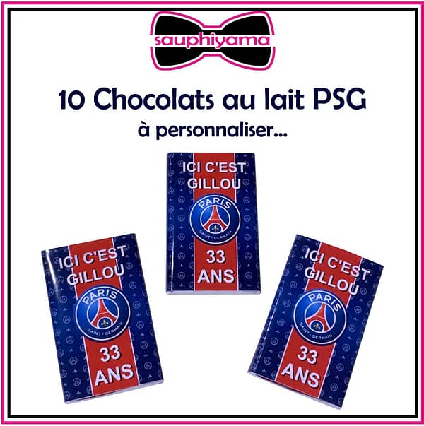 Chocolats PSG personnalisé sauphiyama