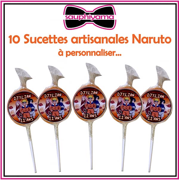 Sucettes naruto personnalisé sauphiyama