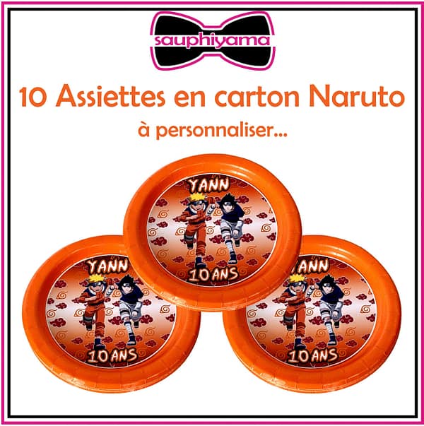 assiettes naruto personnalisé sauphiyama