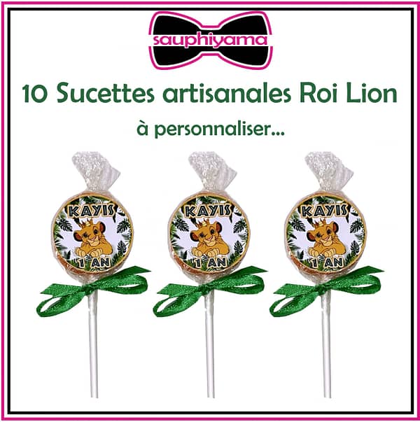 sucette roi lion personnalisé sauphiyama