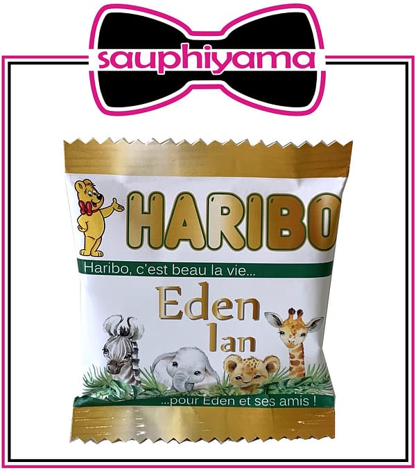 Haribo animaux jungle personnalisé sauphiyama