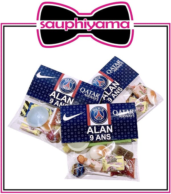 10 Sachets de bonbons PSG à personnaliser – Image 3