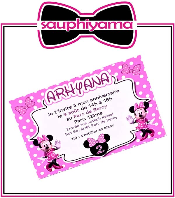 Cartes d'invitations personnalisés sauphiyama