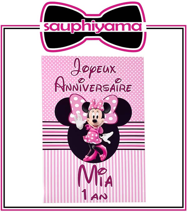 Affiche A3 minnie personnalisé sauphiyama