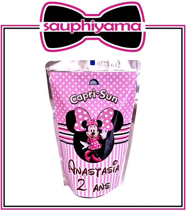 10 Pochettes Capri-Sun Minnie à personnaliser – Image 2