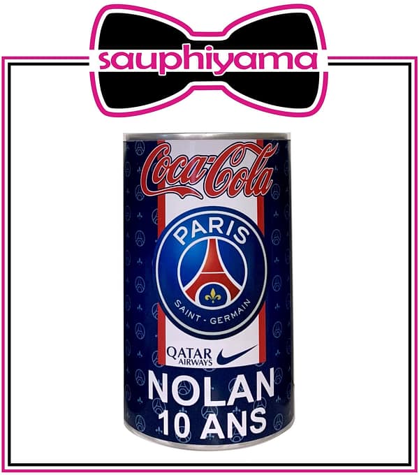 10 Mini canettes de Coca-Cola PSG à personnaliser – Image 2