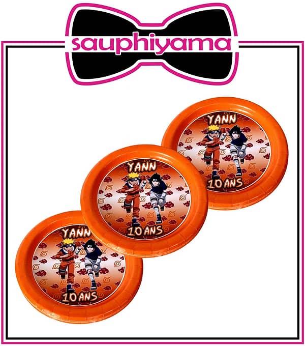 10 Assiettes en carton Naruto à personnaliser – Image 3