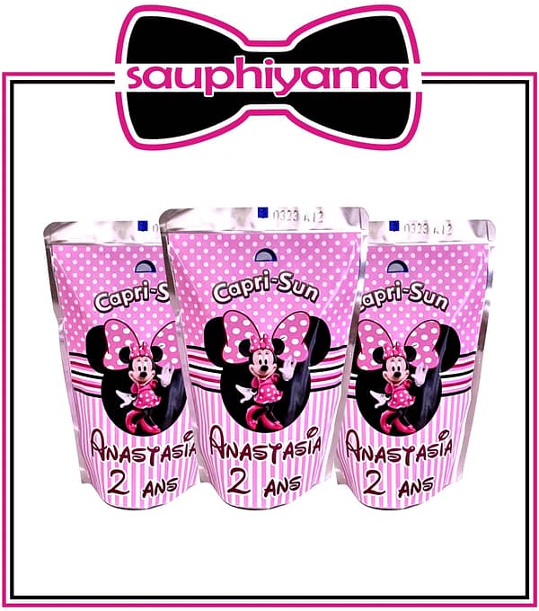10 Pochettes Capri-Sun Minnie à personnaliser – Image 3