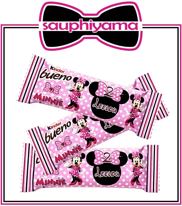 10 Kinder Bueno Minnie à personnaliser – Image 3
