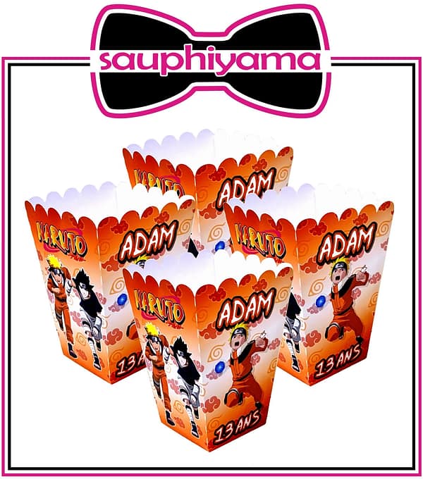 10 Pots pop-corn Naruto à personnaliser – Image 3