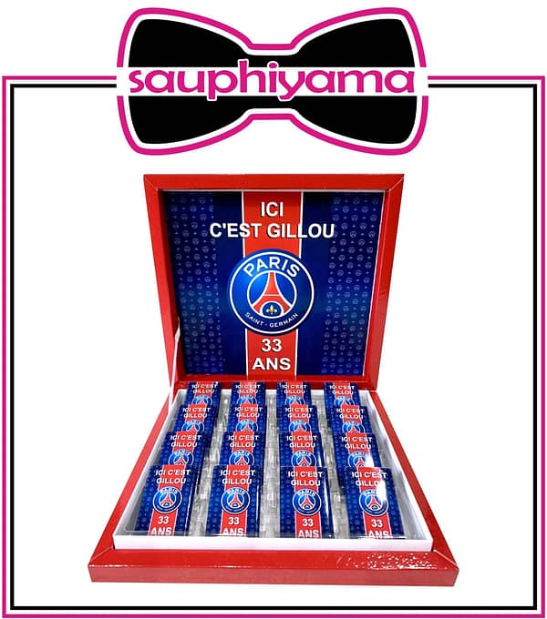 1 Grande boîte de 16 chocolats PSG à personnaliser – Image 2