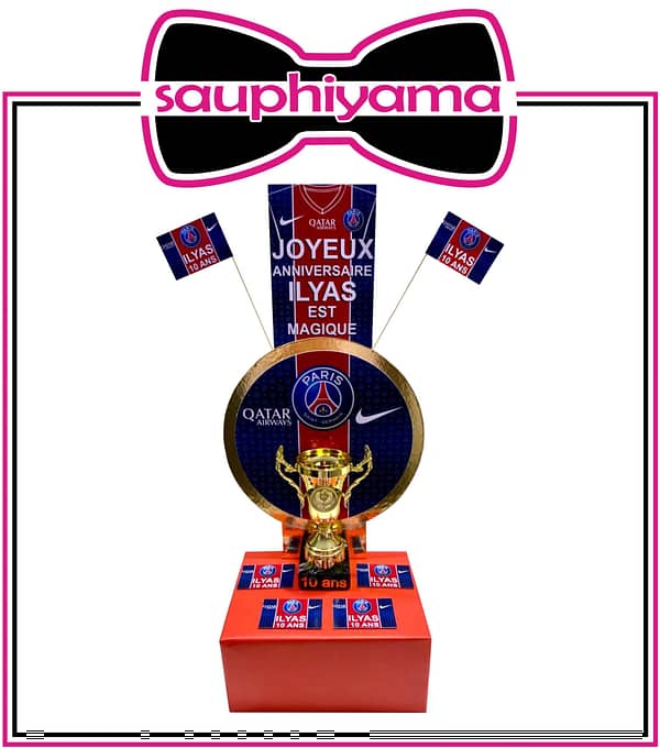 Centre de table PSG déco personnalisée sauphiyama