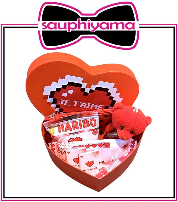 Coffret cadeau rouge je t'aime