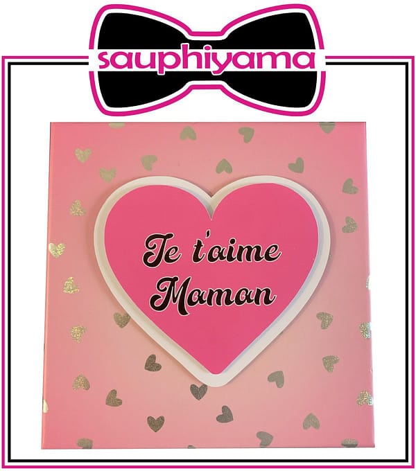 Coffret cadeau rose je t'aime Saint Valentin