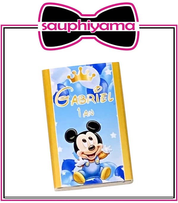 chocolat personnalisé Mickey sauphiyama