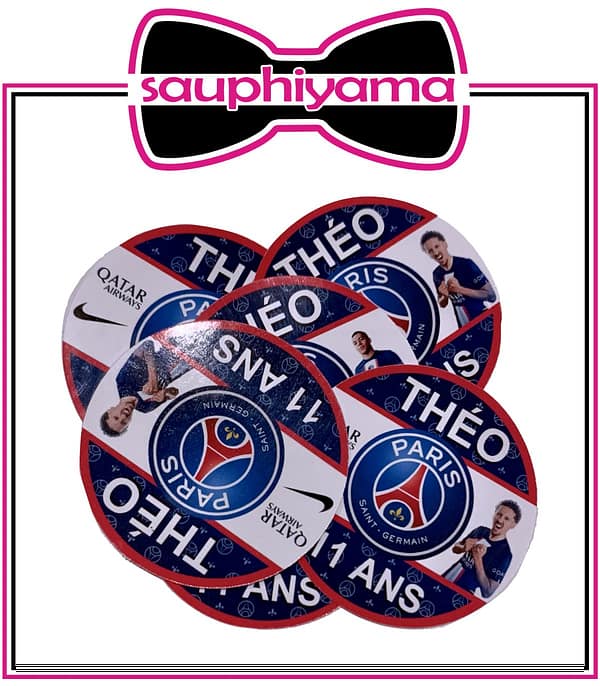 1 Planche de 24 Stickers PSG à Personnaliser – Image 2